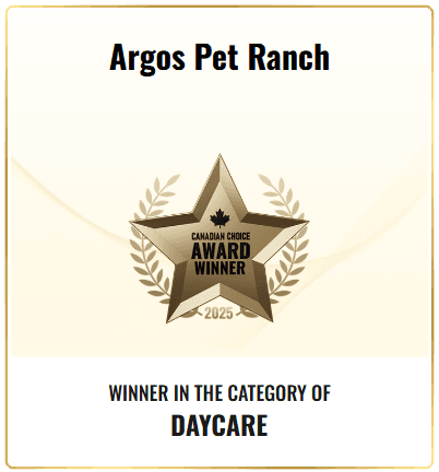 Canadian Choice Award winner 2025 certificate for Argos Pet Ranch, in the category of Daycare